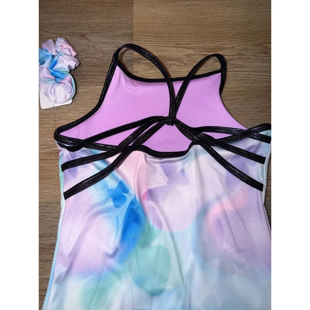 Girls Leotard with Scrunchie L 12/14